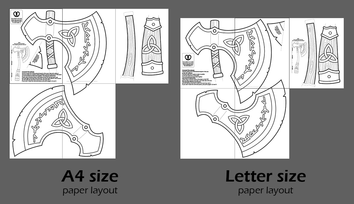 Viking Axe Foam Crafting Pattern And Tutorial Pretzl Cosplay Viking Axe Foam Crafting Pattern And Tutorial Pretzl Cosplay