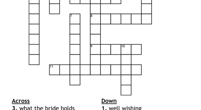 Wedding Crossword WordMint