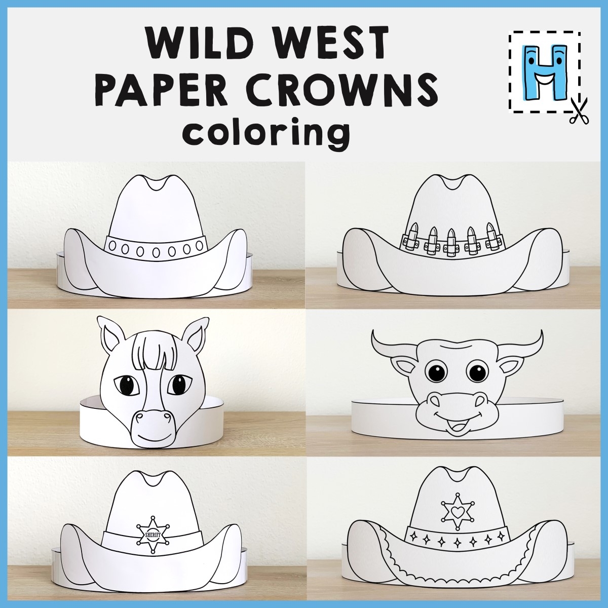 Wild West Paper Crowns Headbands Hats Printable Cowboy Craft Coloring Activity Made By Teachers Wild West Paper Crowns Headbands Hats Printable Cowboy Craft Coloring Activity Made By Teachers