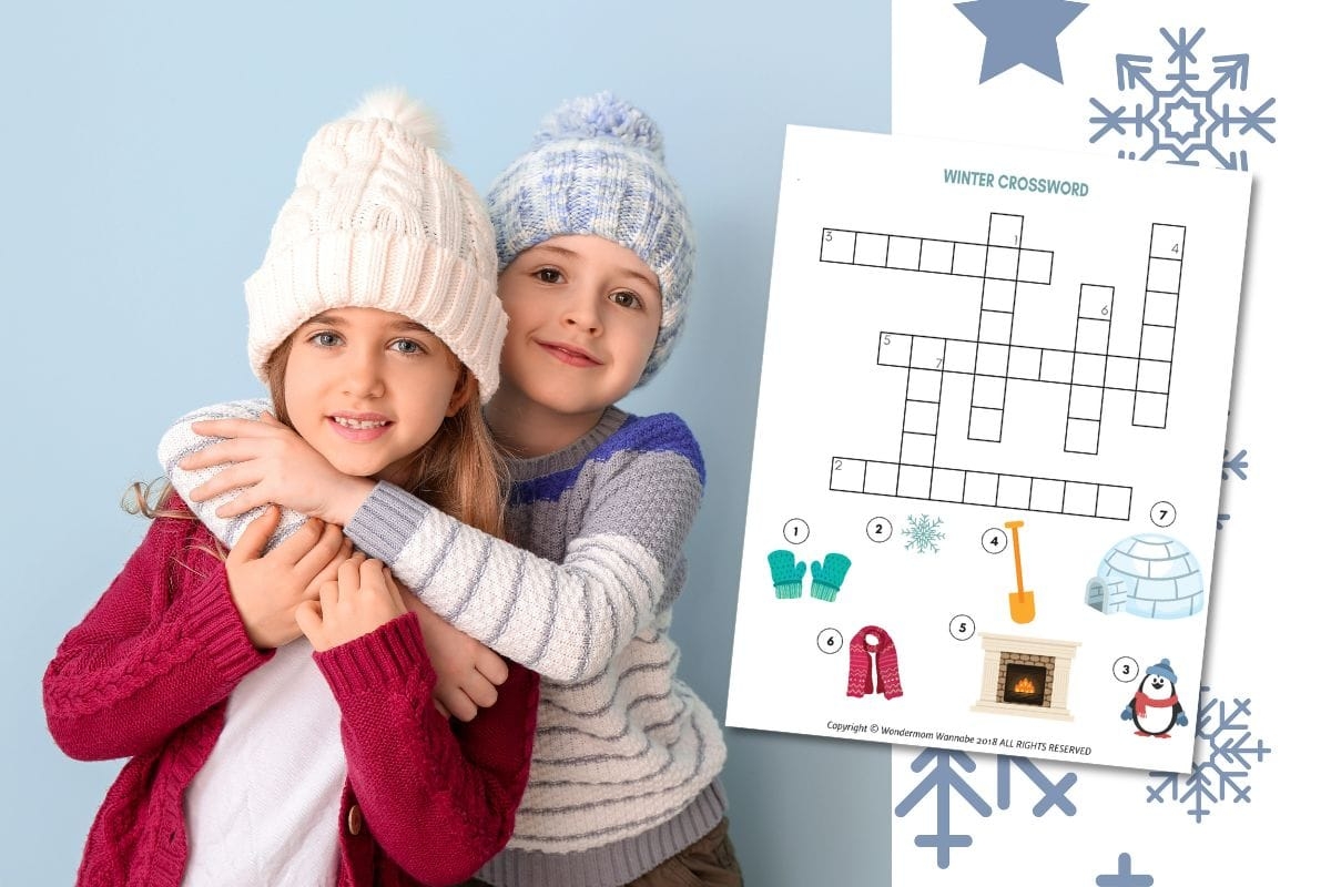 Winter Crossword Puzzle For Kids