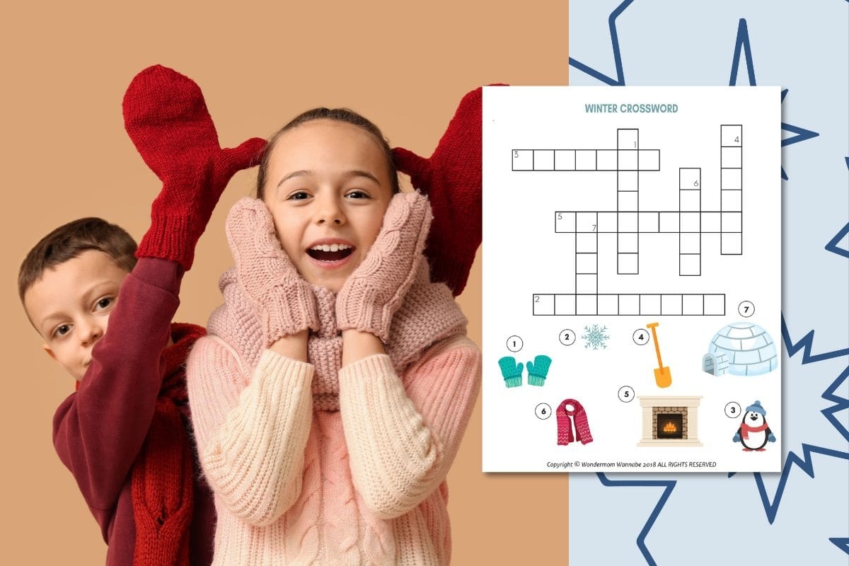 Winter Crossword Puzzle For Kids