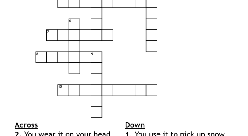 Winter Crossword Puzzle WordMint