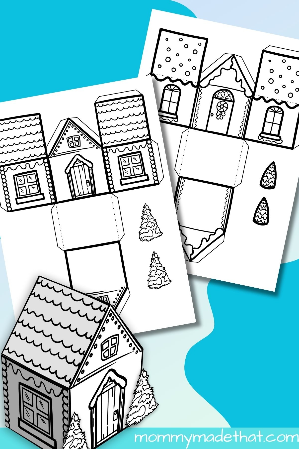Winter Paper House Templates Free Printables  Winter Paper House Templates Free Printables