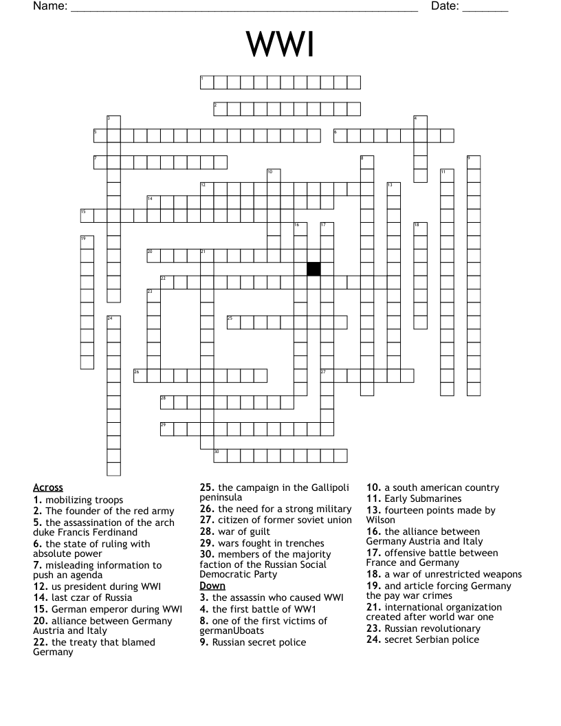 crossword german article