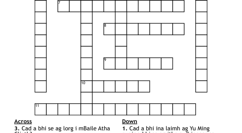 Yu Ming Is Ainm Dom Crossword WordMint