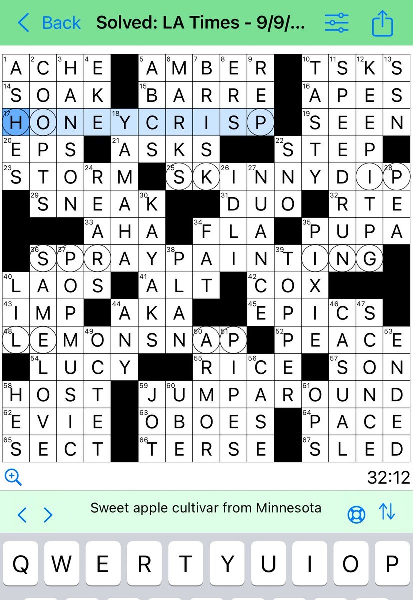 Zenith Tandukar On X Solved The LA Times 9 9 25 Crossword On My Flight Back From North Carolina Today And One Clue In Particular Made Me Smile honeycrisp UMNHorticulture UMNews UMNplantbreed UMN AgroPlant Https t co bp2VVHnpOk 
